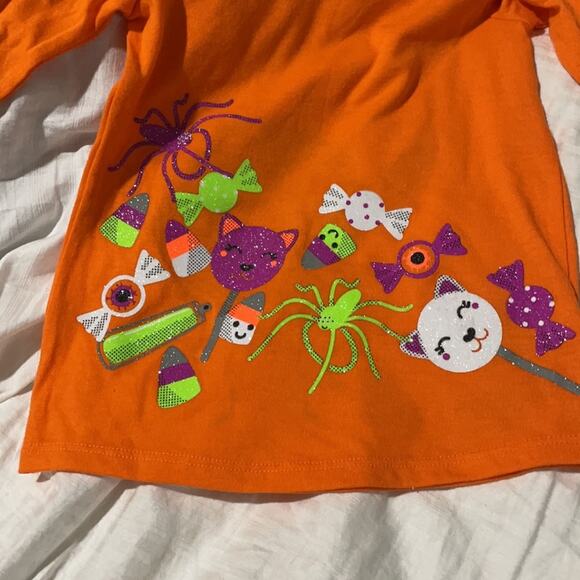 Cat & jack 3t orange Halloween candy shirt NWT - Picture 2 of 8